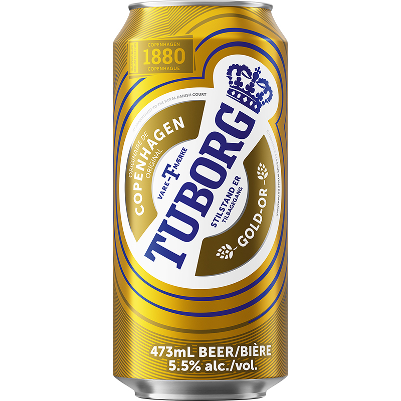 Tuborg gold tall can canadian domestic beer