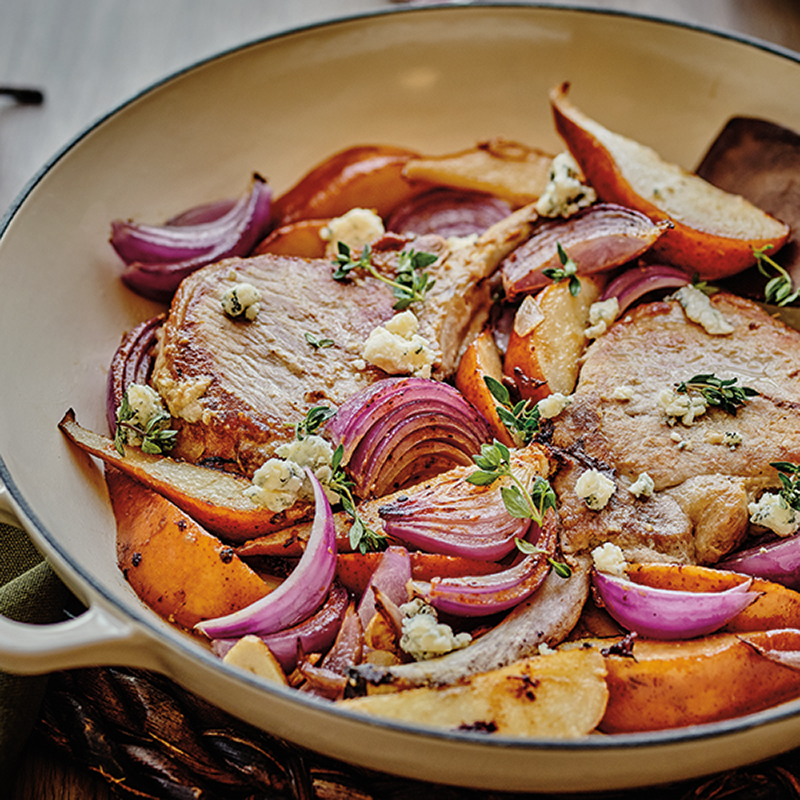 Gorgonzola-Stuffed Pork Chops - Dinner Recipe | BCLIQUOR